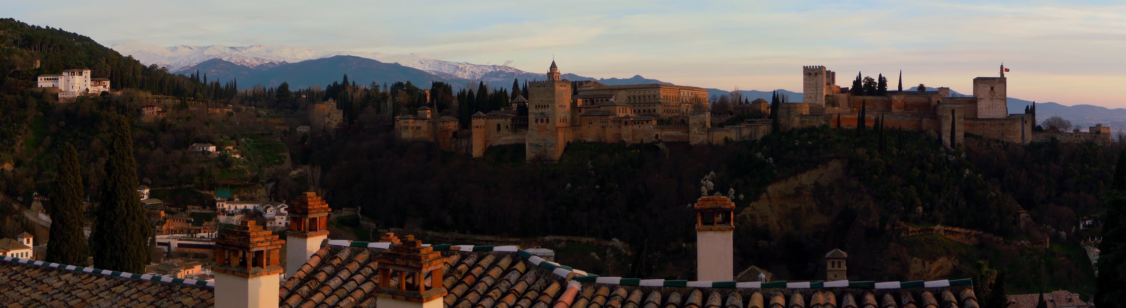 Panorama of Alhambra at Dusk